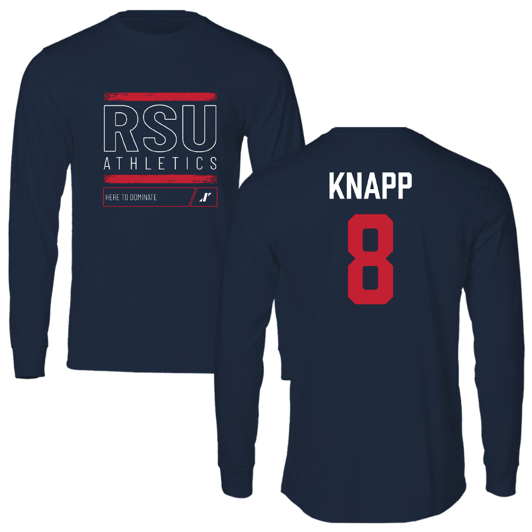 Rogers State University Soccer (W) Navy Dominate Long Sleeve - #8 Conley Knapp