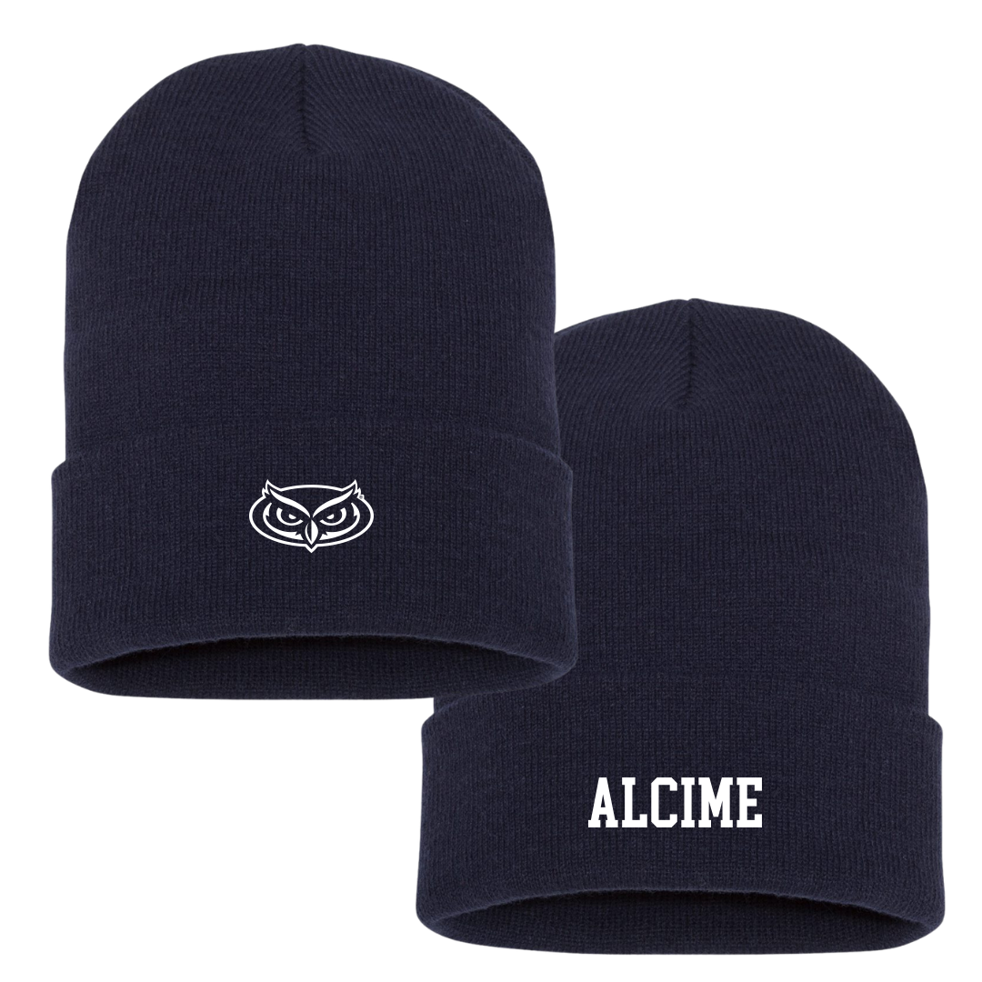 Florida Atlantic University Swimming & Diving Navy Beanie - Claudgena Alcime