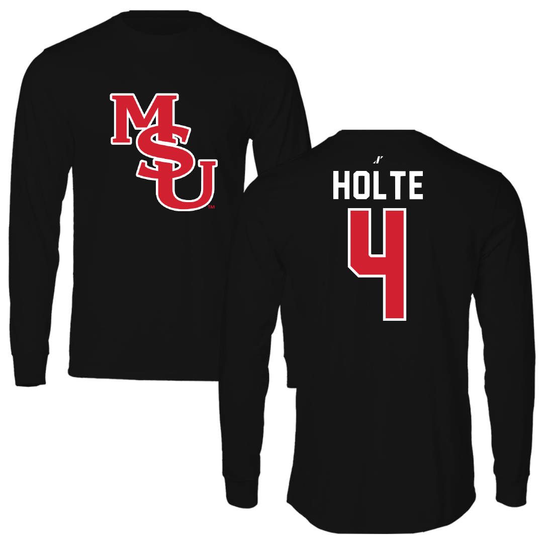 Minot State University Basketball Black Long Sleeve - #4 Natalie Holte