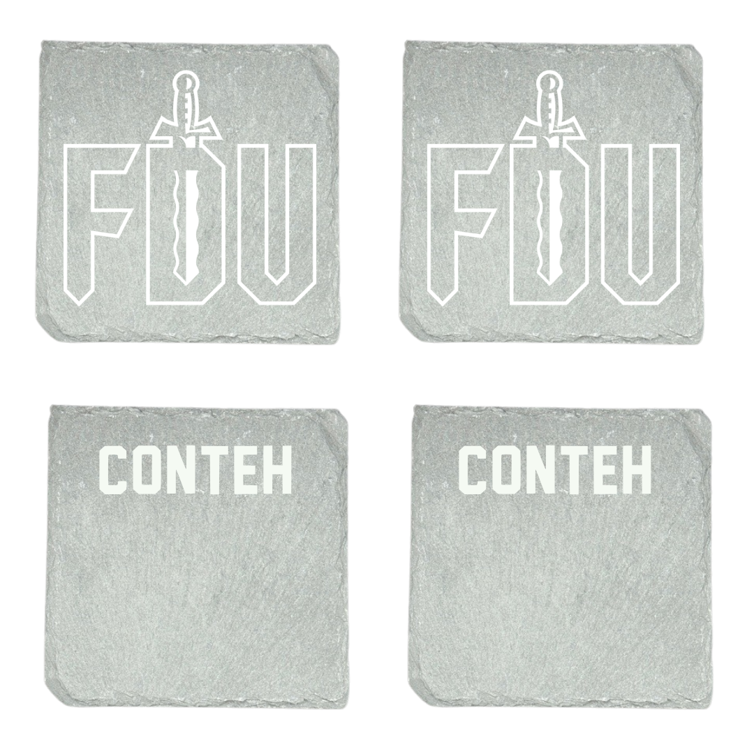 Fairleigh Dickinson University-Metropolitan Campus TF and XC Stone Coaster (4 Pack)  - Ekuyami Conteh