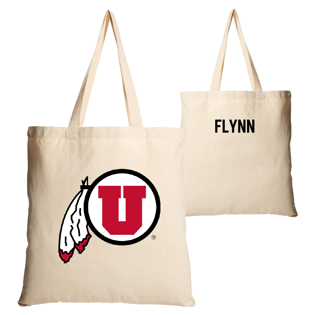 University of Utah Swimming & Diving Tan Canvas Tote Bag - Kelson Flynn