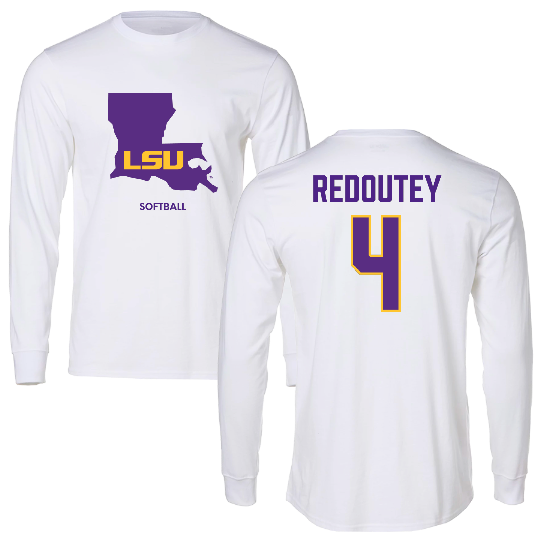 Louisiana State University Softball White Long Sleeve - #4 McKenzie Redoutey