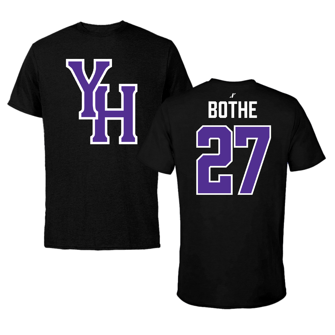 Young Harris College Soccer Black Performance Tee - #27 McKenna Bothe