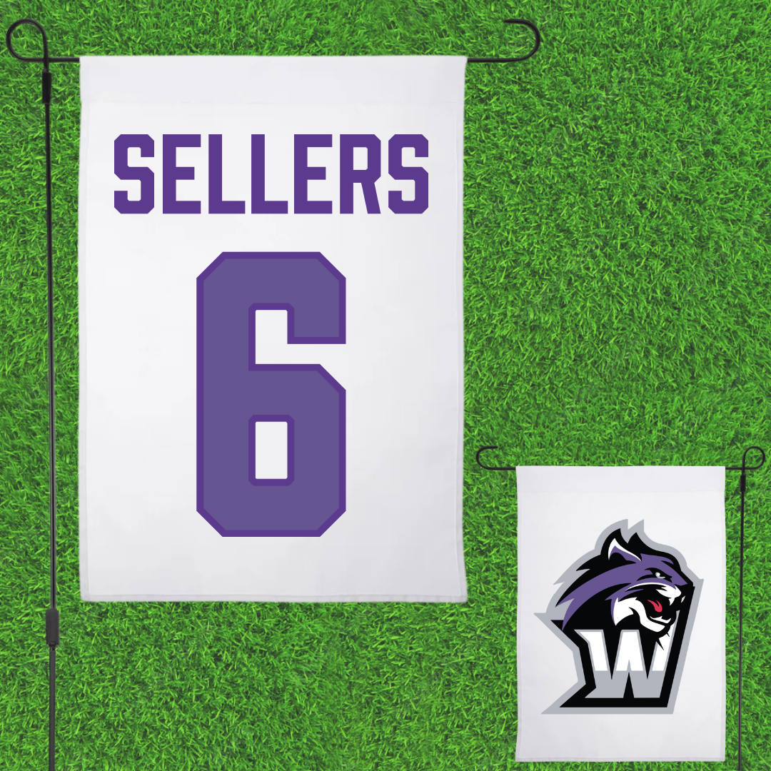 Wiley University Volleyball White Garden Flag - #6 Morgan Sellers