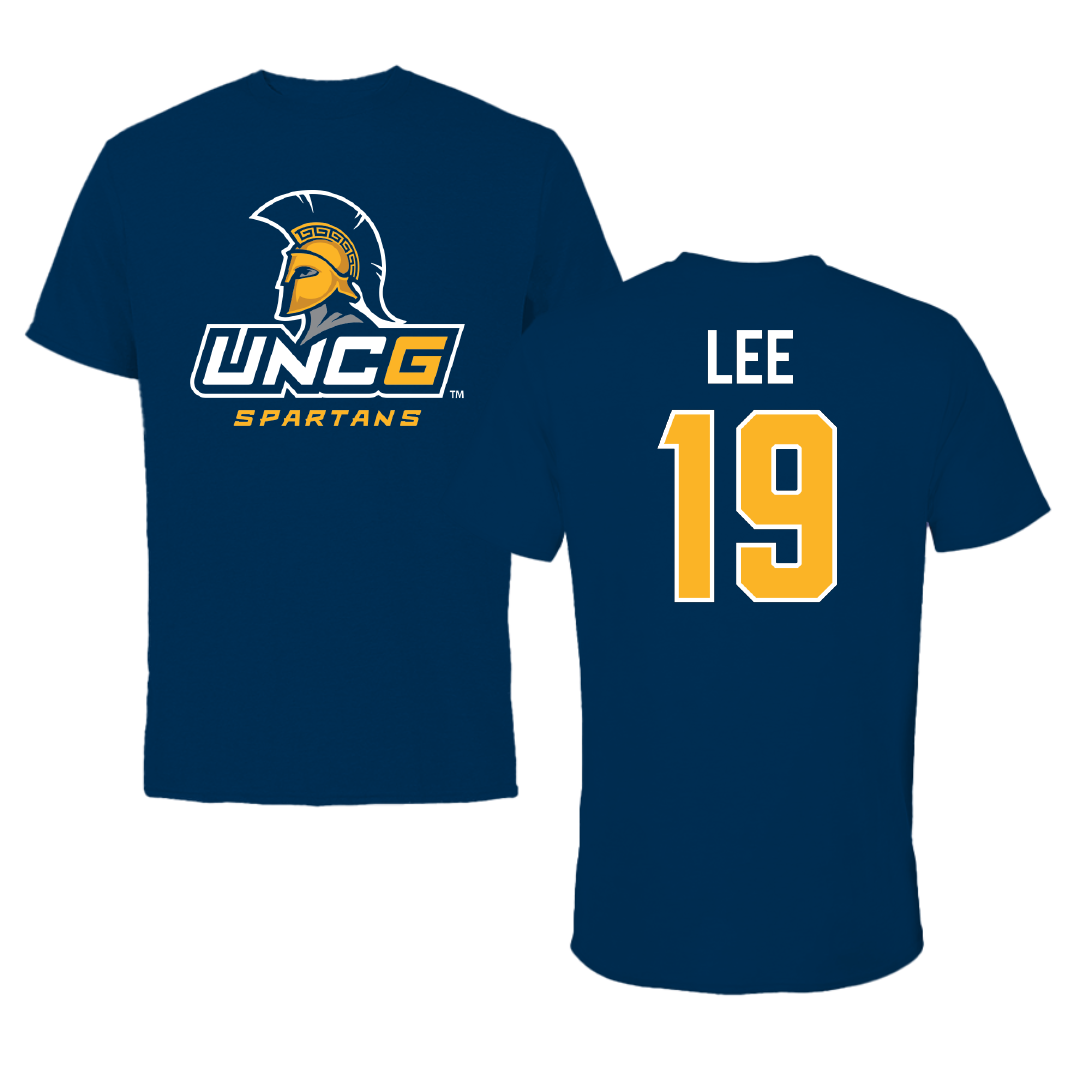 UNC Greensboro Baseball Navy Performance Tee - #19 Cannon Lee