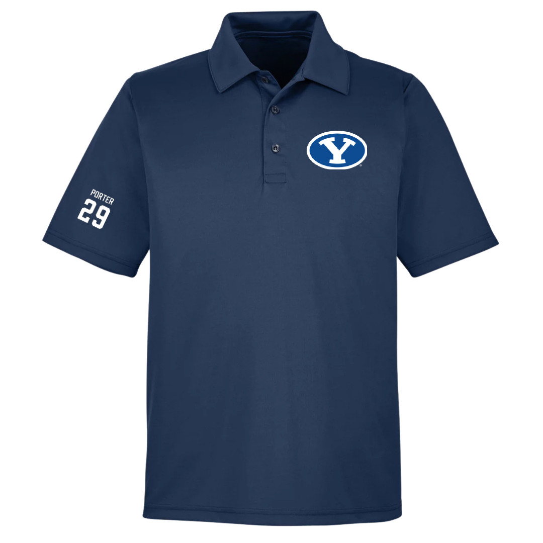 Brigham Young University Baseball Navy Polo - #29 Jake Porter