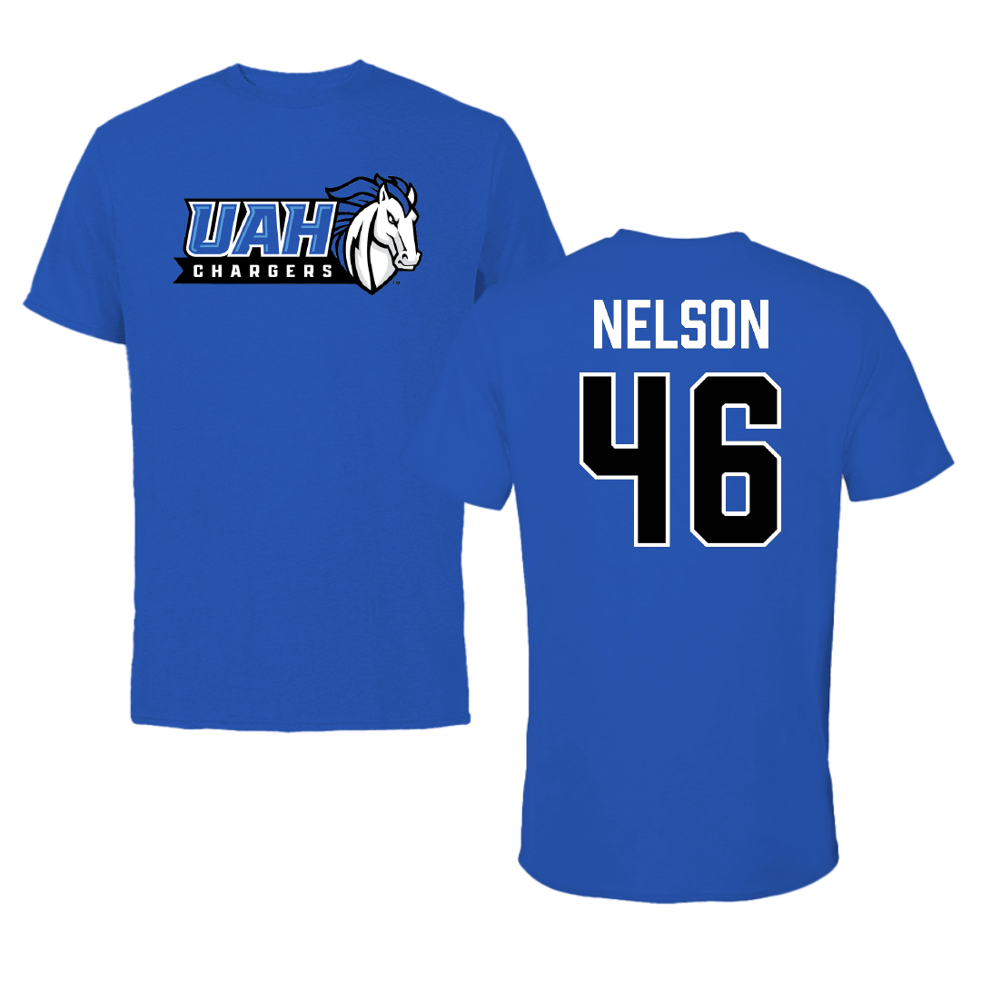 Huntsville Lacrosse (M) Blue Performance Tee - #46 Alex Nelson