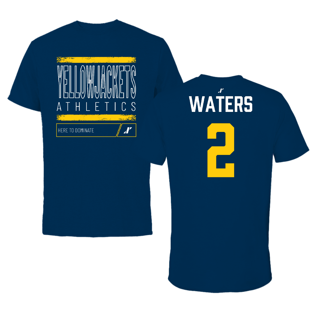 Graceland University Soccer (M) Navy Dominate Tee - #2 Brady Waters
