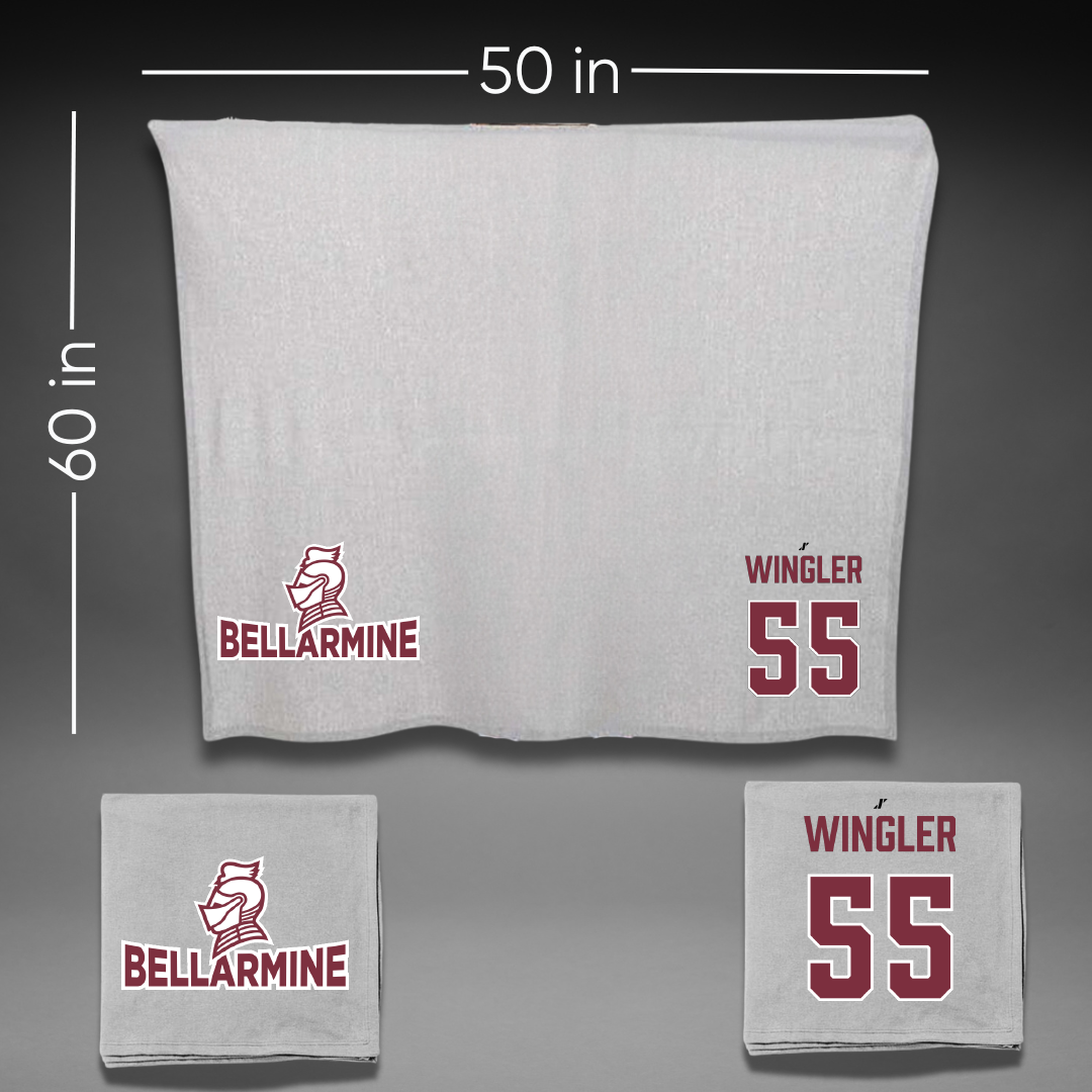 Bellarmine University Basketball (W) Gray Blanket - #55 Kendall Wingler