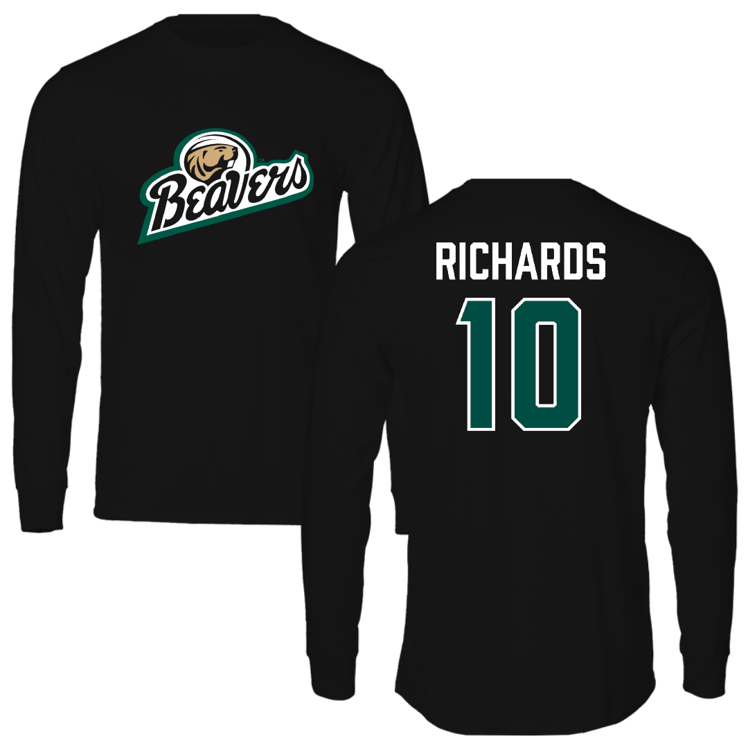 Bemidji State University Softball Black Performance Long Sleeve - #10 Calleigh Richards