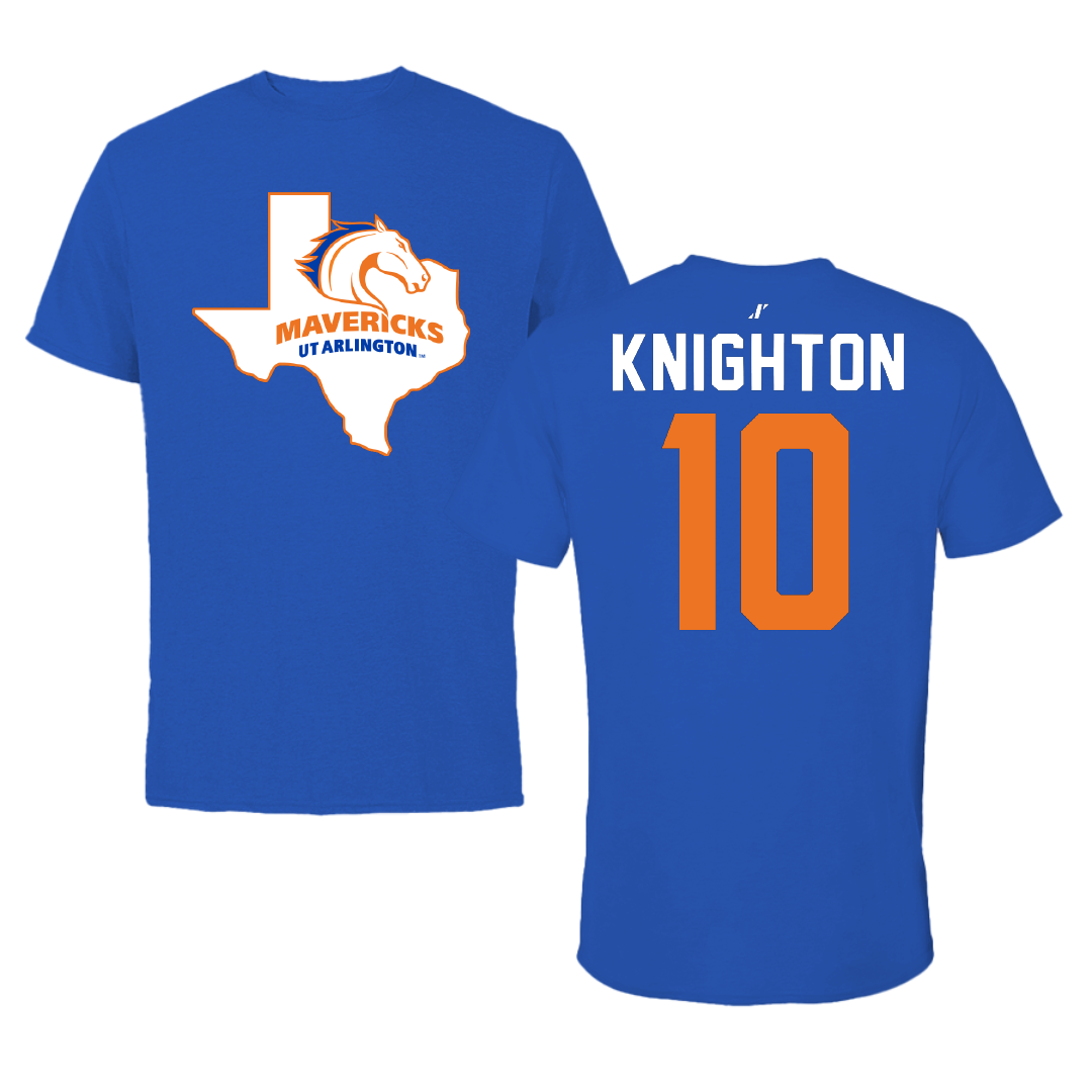 University of Texas at Arlington Softball Blue State Performance Tee - #10 Jaycee Knighton