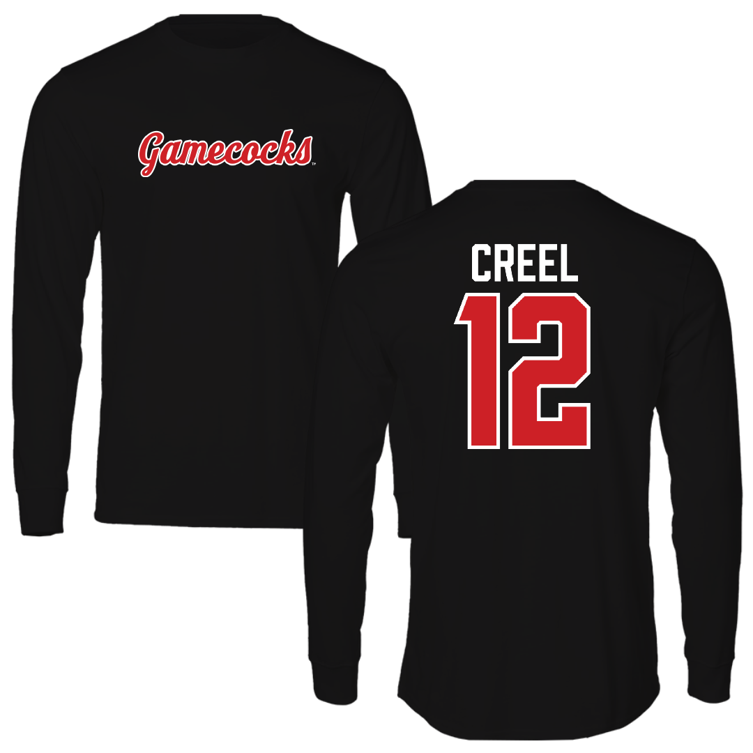 Jacksonville State University Football Black Performance Long Sleeve - #12 Caden Creel