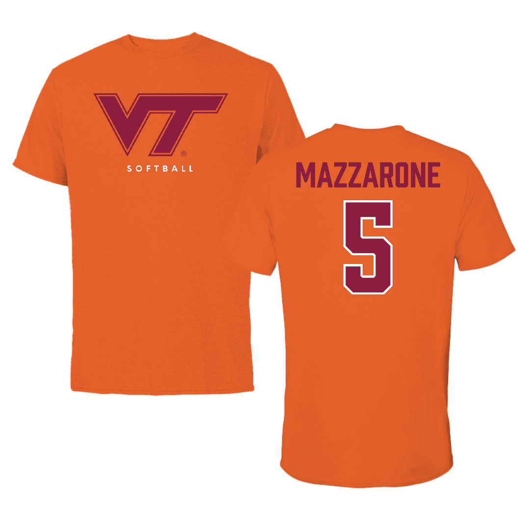 Virginia Tech Softball True Orange Tee - #5 Emma Mazzarone