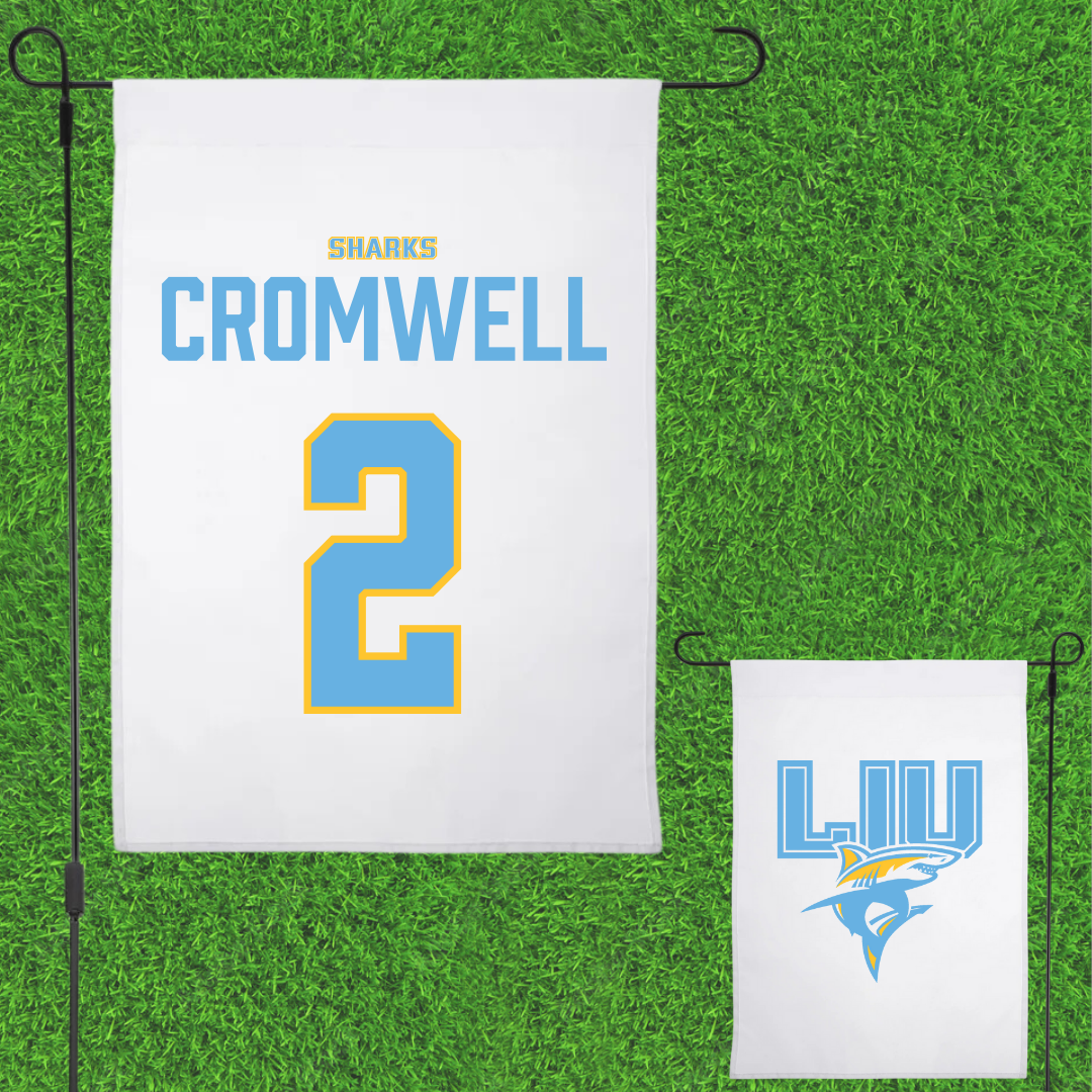 Long Island University Acrobatics & Tumbling White Garden Flag - #2 Raegan Cromwell