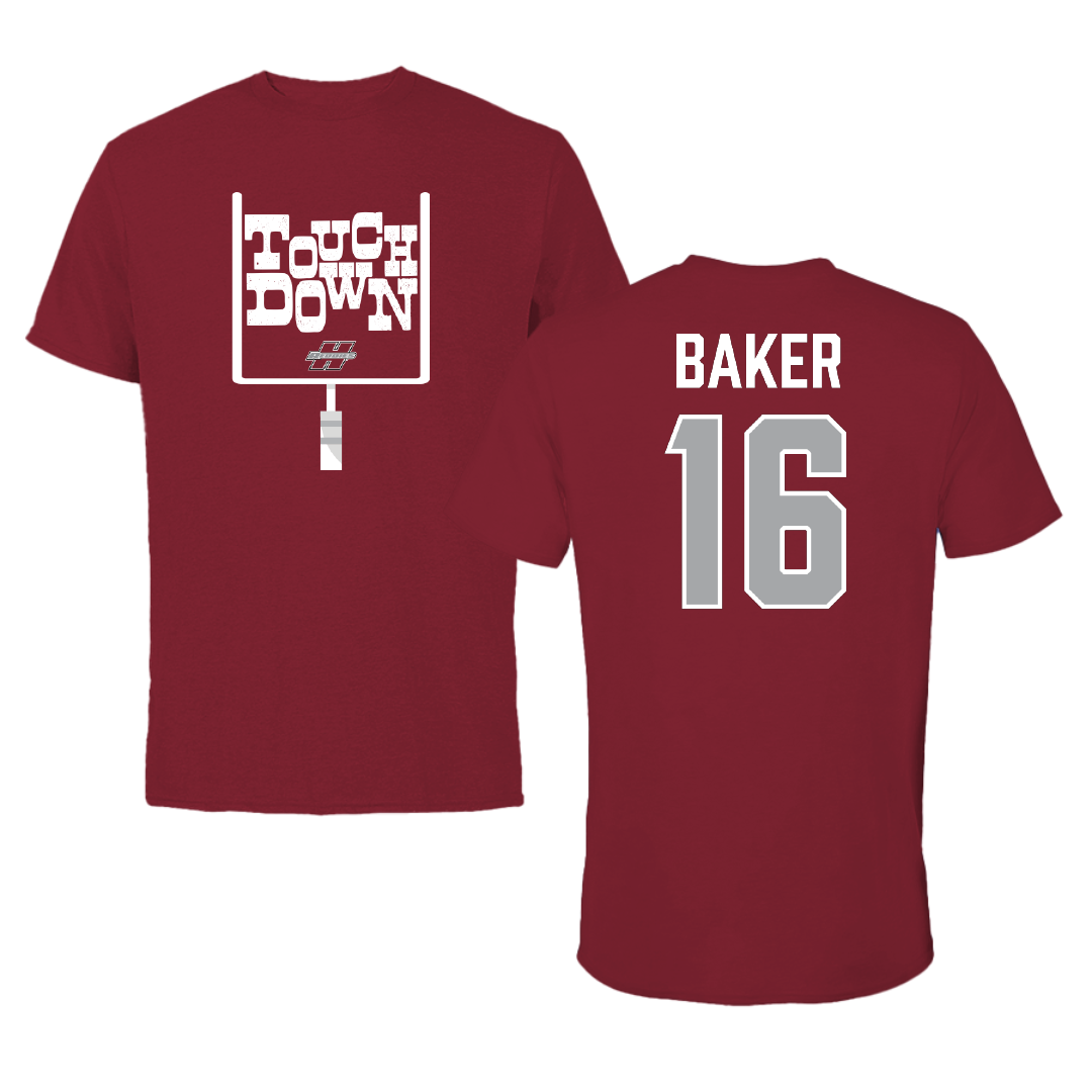 Henderson State University Football Cardinal Touchdown Tee - #16 Zach Baker