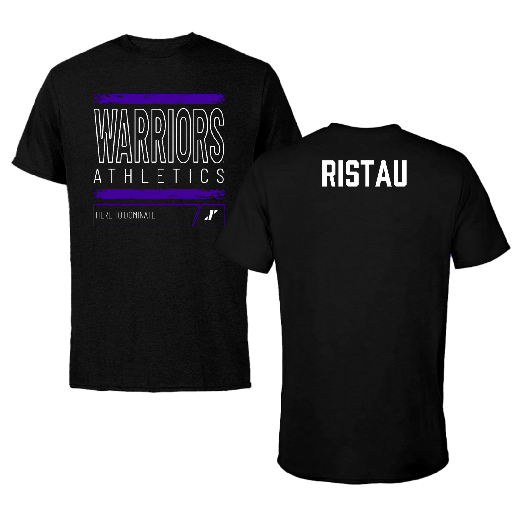 Winona State University Tennis Black Dominate Performance Tee - Lainy Ristau