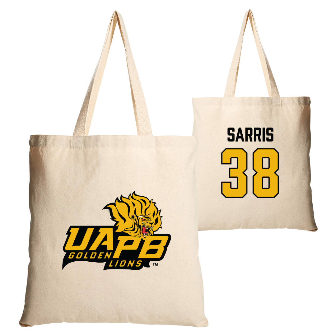 University of Arkansas-Pine Bluff Football Tan Canvas Tote Bag - #38 Dean Sarris