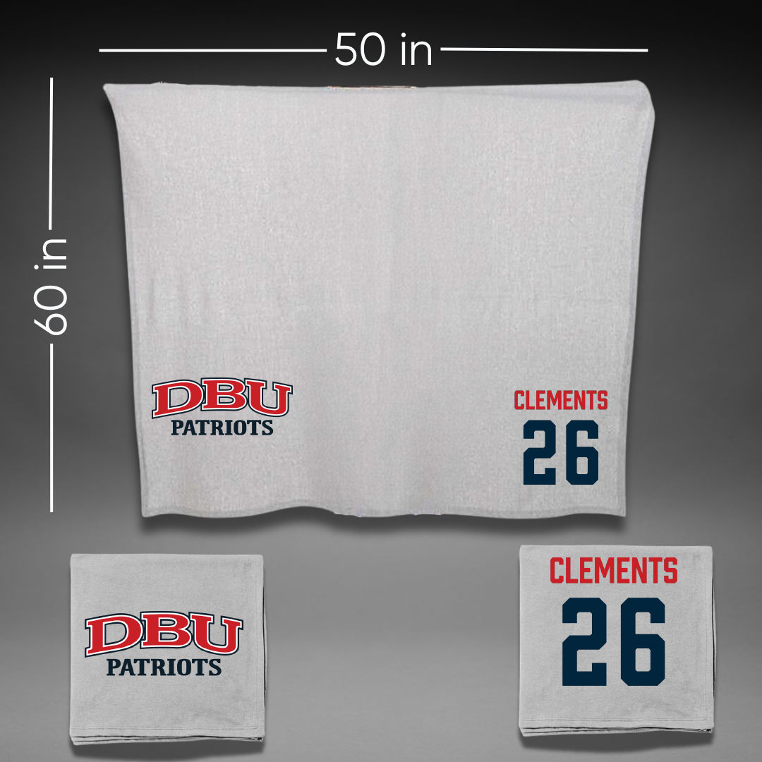 Dallas Baptist University Stunt Gray Blanket - #26 Abby Clements