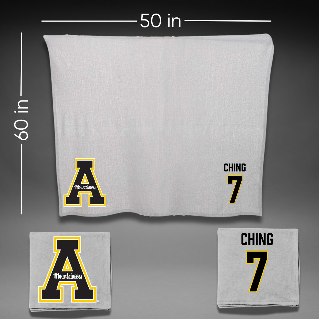 Appalachian State University Softball Gray Blanket - #7 Emilie Ching