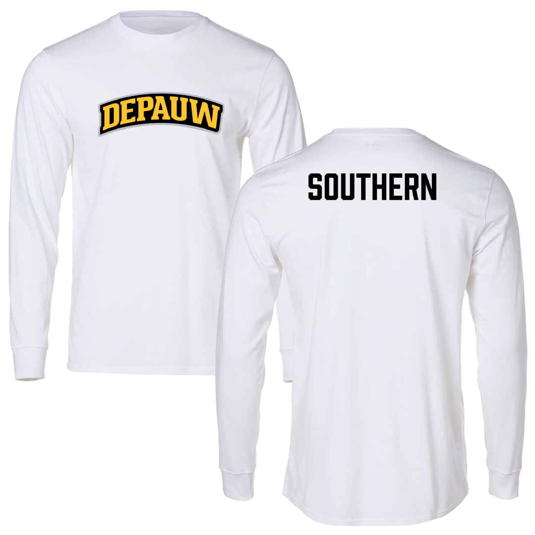 DePauw University Golf (W) White Long Sleeve - Melanie Southern