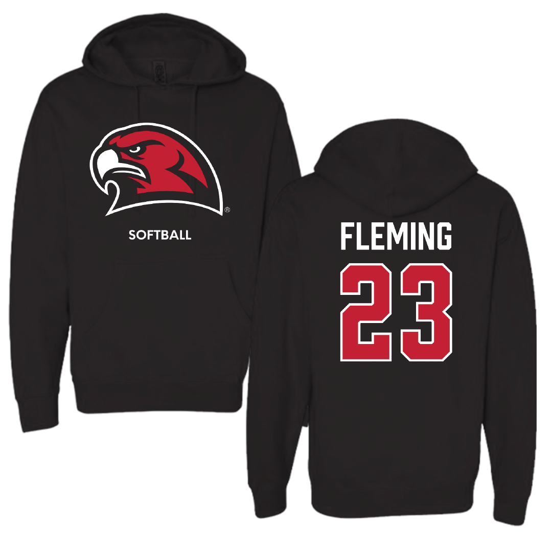 Miami University (Ohio) Softball Black Hoodie - #23 Mia Fleming