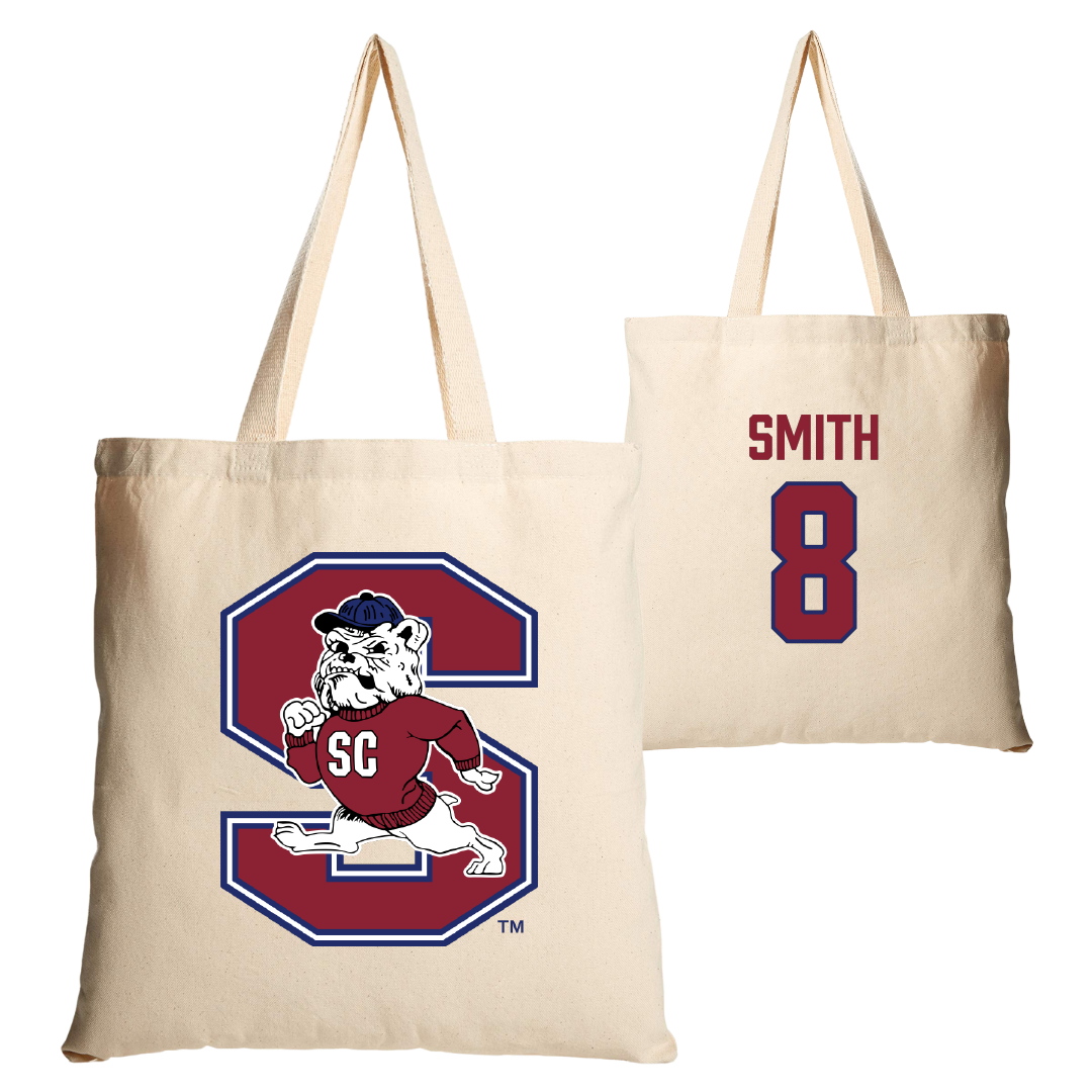 South Carolina State University Basketball Tan Canvas Tote Bag - #8 Kimora Smith