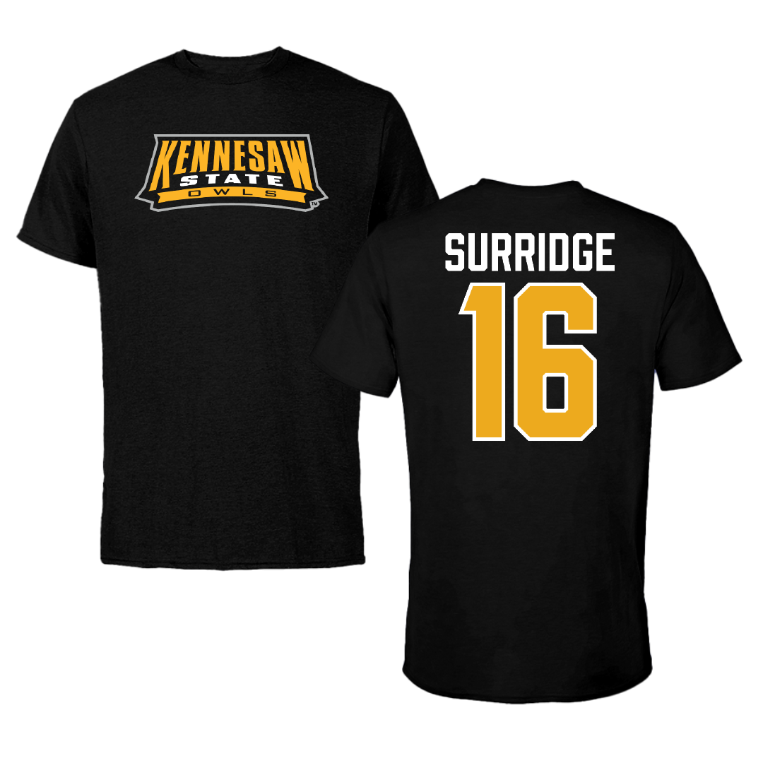 Kennesaw State University Lacrosse Black Performance Tee - #16 Roxy Surridge