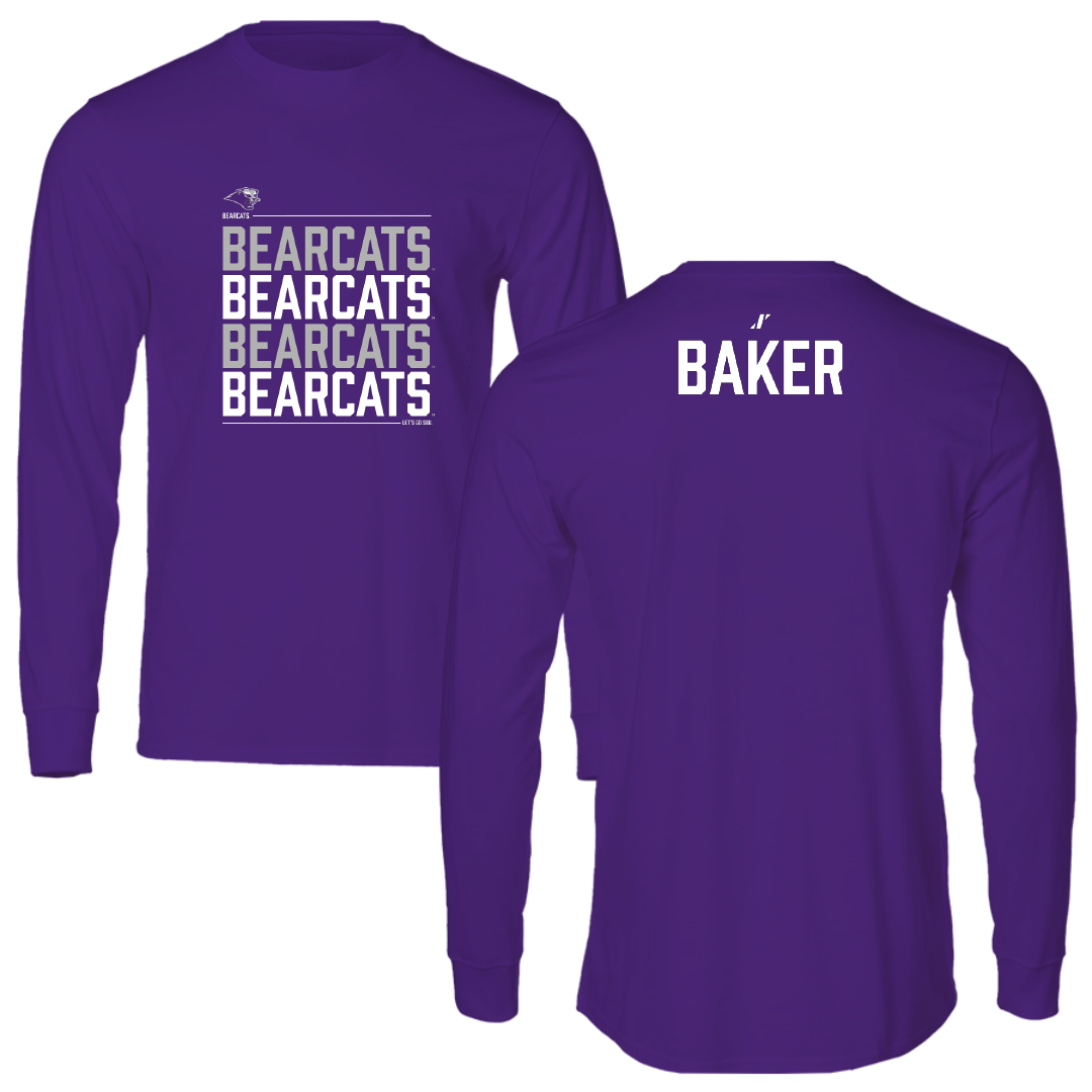 Southwest Baptist University Football Purple General Long Sleeve - Ben Baker