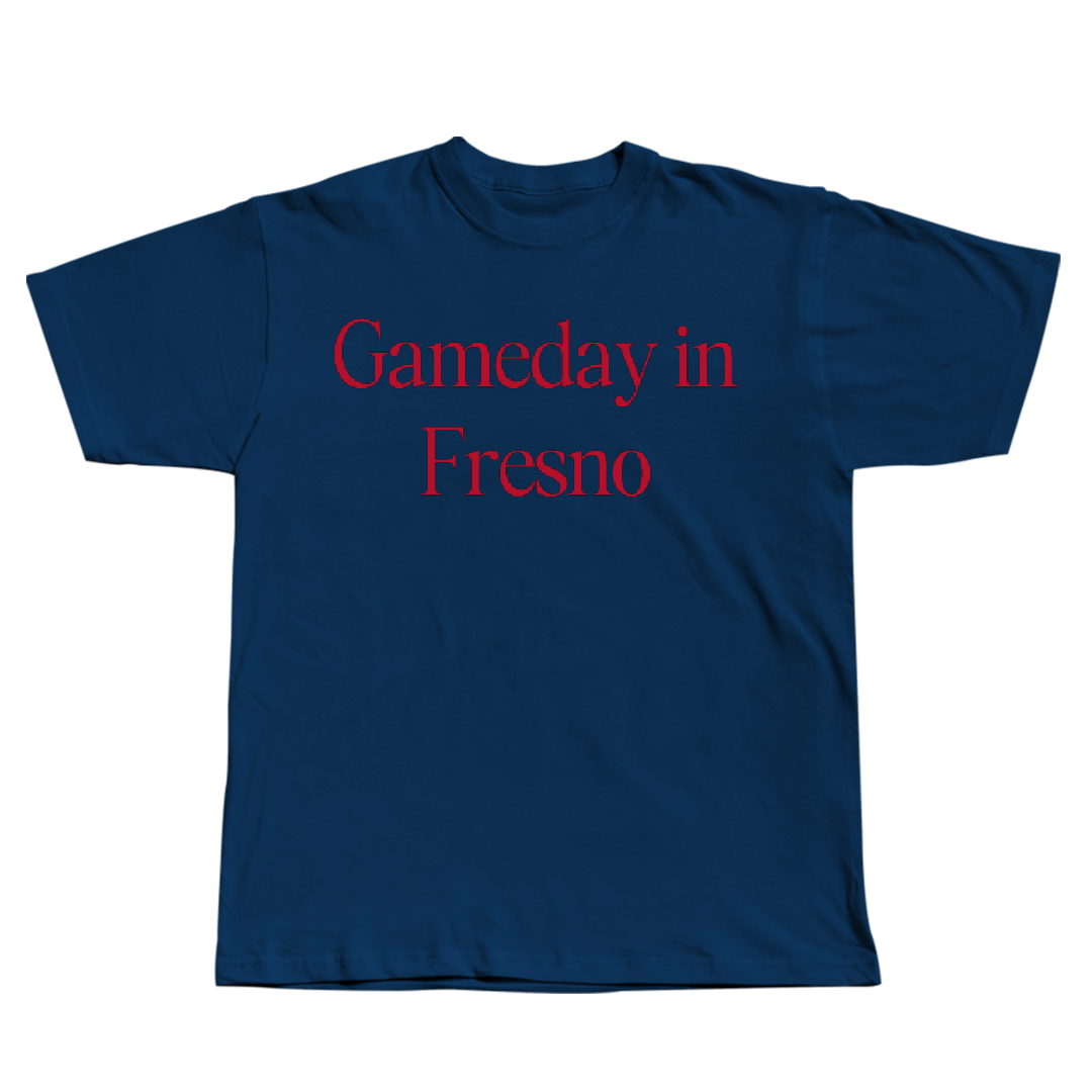 Fresno State University Football Navy Gameday Tee - #58 Marcus Simien
