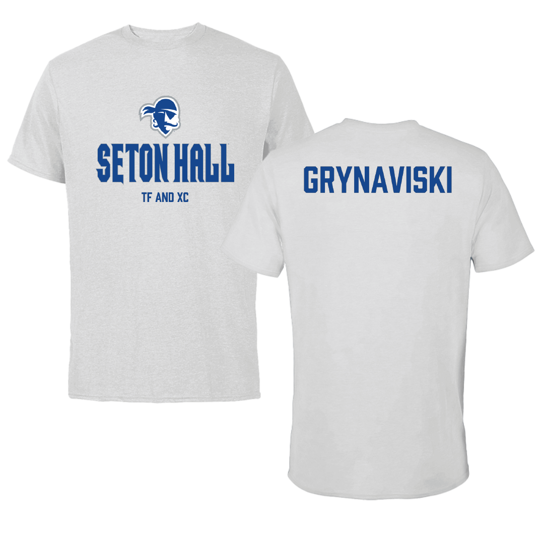 Seton Hall University TF and XC Light Gray Tee - Jeffrey Grynaviski