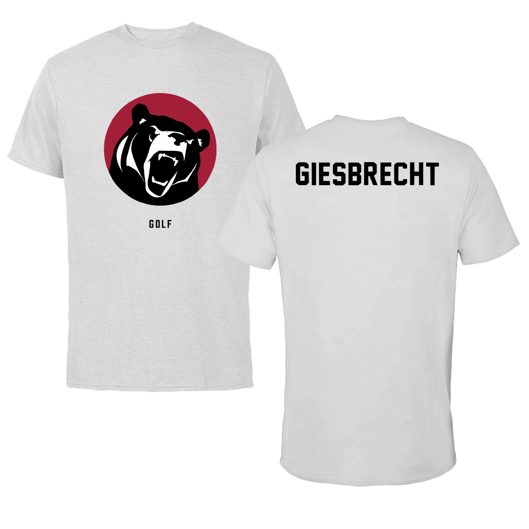 Lenoir-Rhyne University Golf Light Gray Performance Tee - Ty Giesbrecht