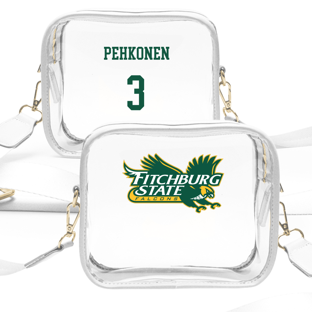 Fitchburg State University Ice Hockey (M) White Clear Stadium Bag - #3 Eetu Pehkonen