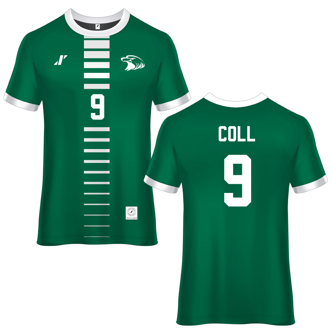 Central Methodist University Green Soccer Jersey - #9 Mikel Coll