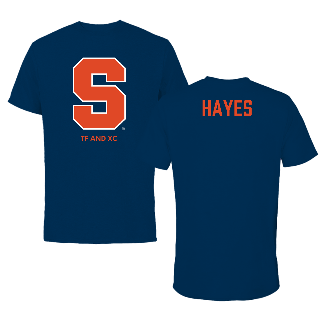 Syracuse University TF and XC Navy Primary Tee - Isaiah Hayes