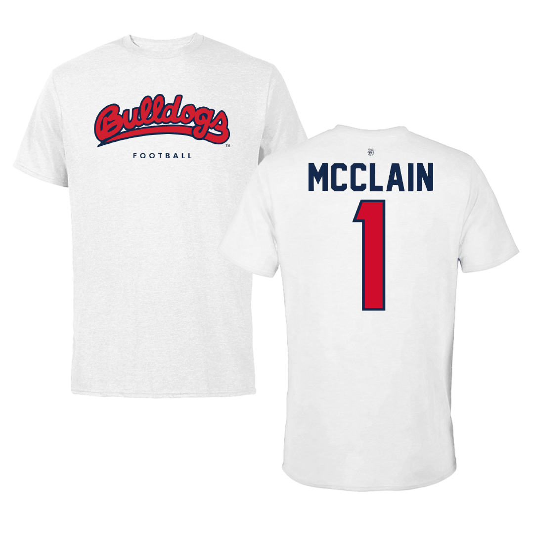Fresno State University Football White Performance Tee - #1 Jahlil McClain