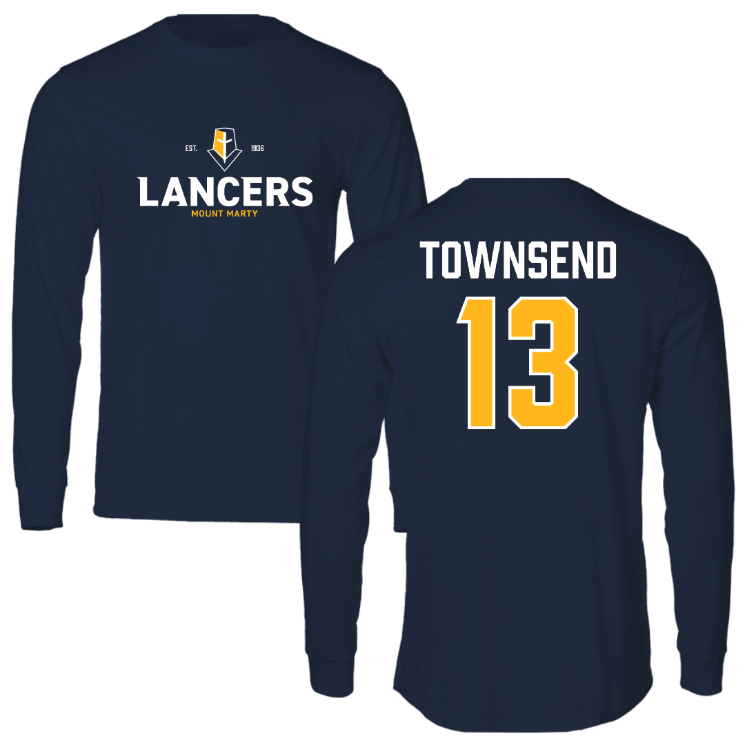Mount Marty University Softball Navy General Performance Long Sleeve - #13 Brooklyn Townsend