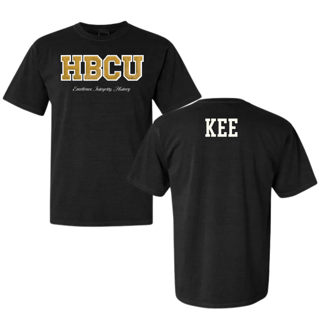 Alabama State University TF and XC Black HBCU Varsity Comfort Colors Tee - Vejarrica Kee
