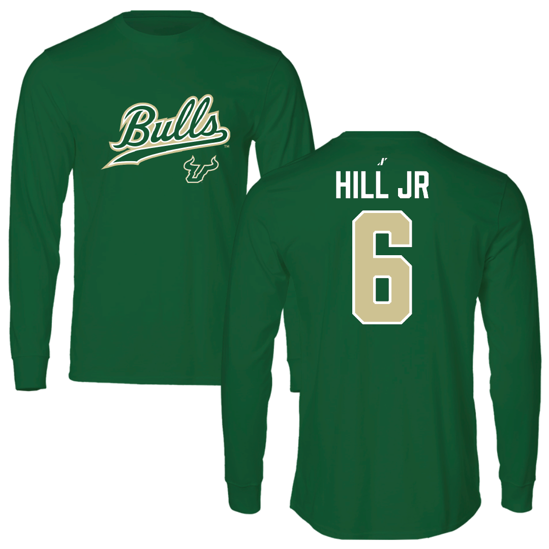 University of South Florida Football Green General Performance Long Sleeve - #6 Rodney Hill Jr