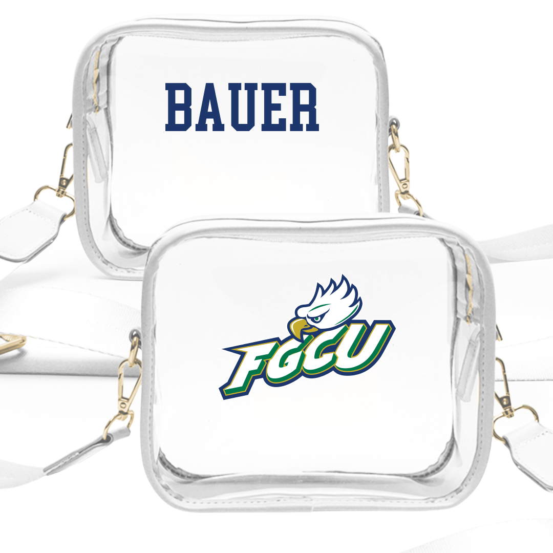 Florida Gulf Coast University Swimming & Diving White Clear Stadium Bag - Cassie Bauer