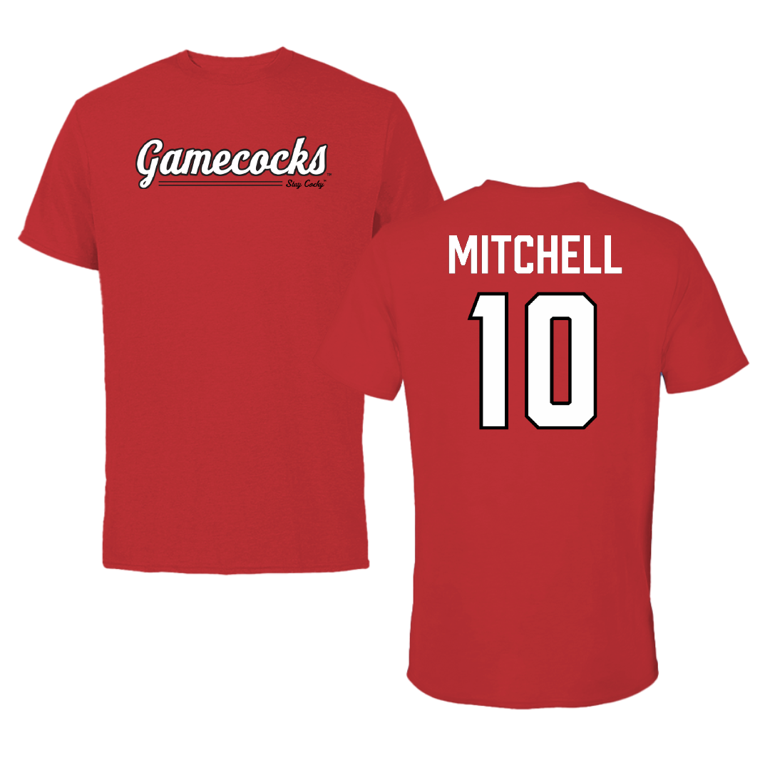 Jacksonville State University Football Red General Performance Tee - #10 Kadyn Mitchell