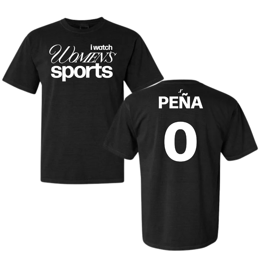 University of Florida Soccer Black WHM Comfort Colors Tee - #0 Paloma Peña
