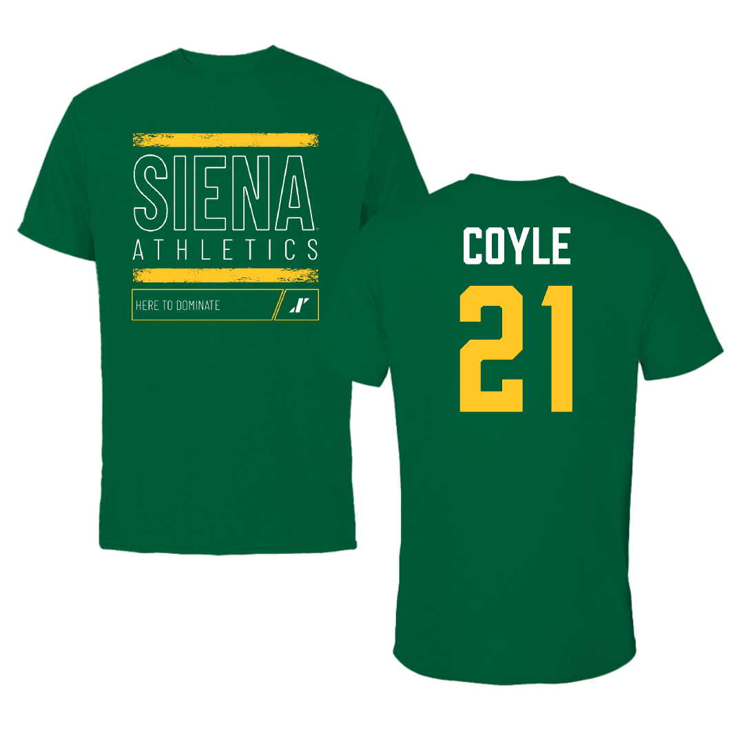 Siena University Basketball (M) Green Dominate Tee - #21 Brendan Coyle