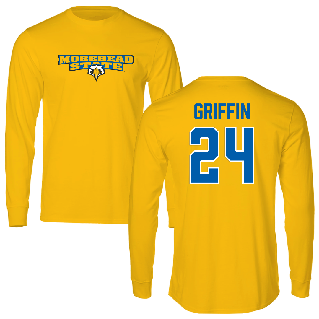 Morehead State University Football Gold Performance Long Sleeve - #24 Quinton Griffin