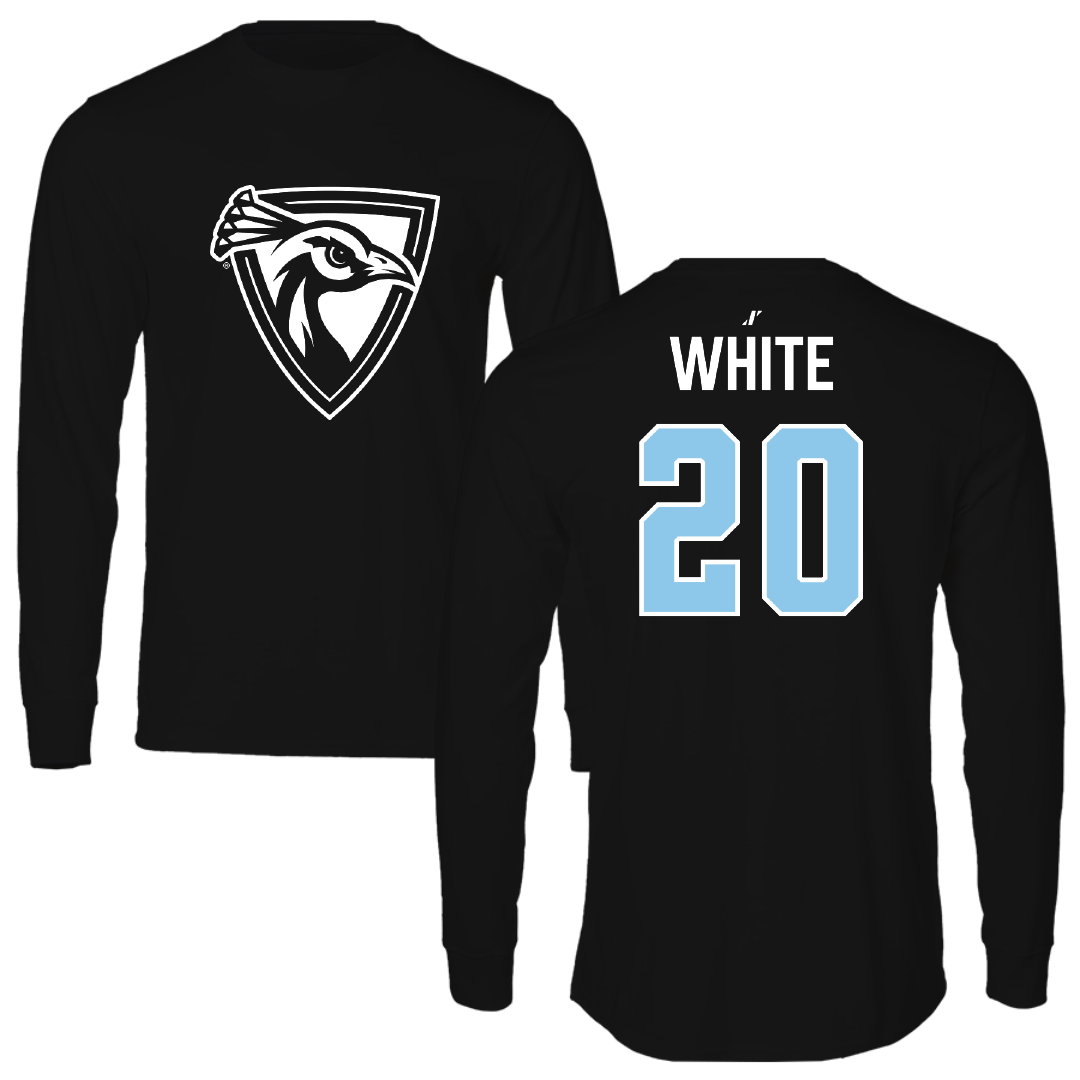Upper Iowa University Soccer Black Performance Long Sleeve - #20 Kyler White