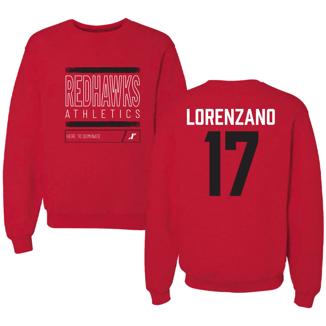 Southeast Missouri State University Baseball Red Dominate Crewneck - #17 Matthew Lorenzano
