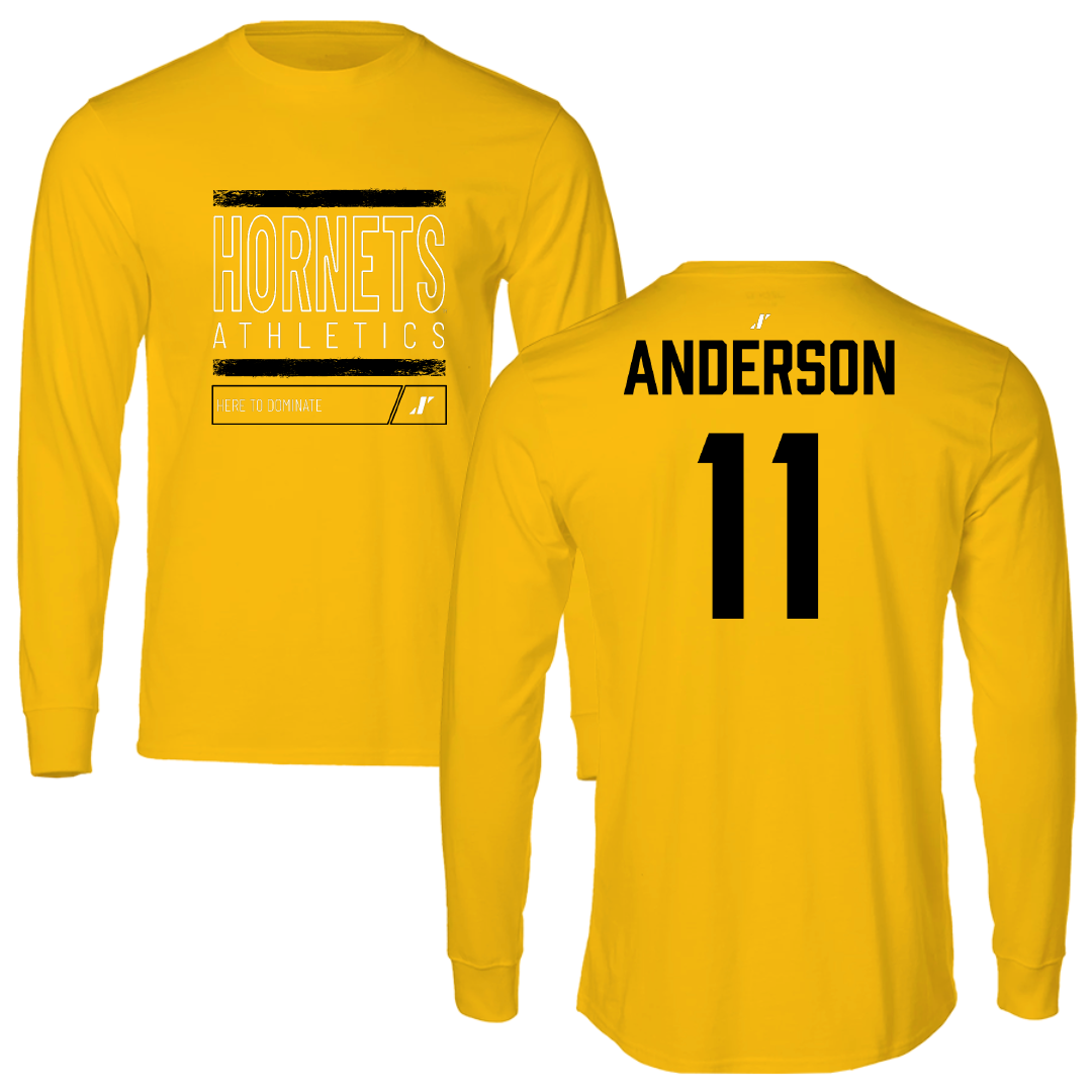 Alabama State University Volleyball (W) Gold Dominate Long Sleeve - #11 Zoey Anderson