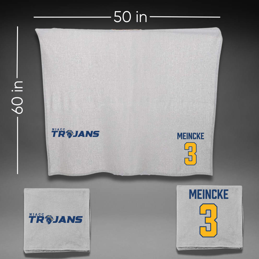 North Iowa Area Community College Basketball (W) Gray Blanket - #3 Peyton Meincke