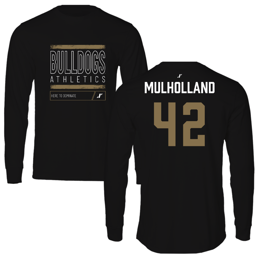 Bryant University Baseball Black Dominate Long Sleeve - #42 Billy Mulholland