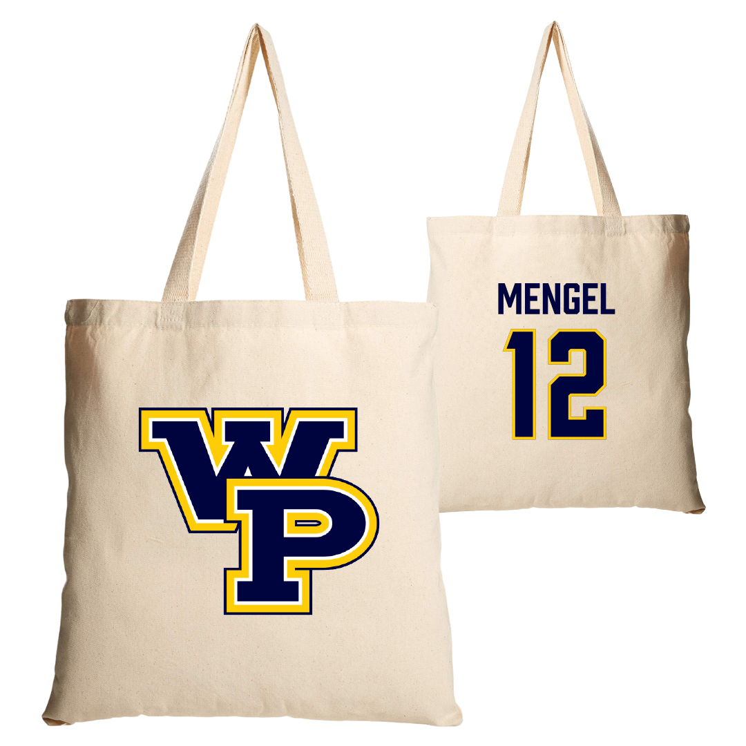 William Penn University Softball Tan Canvas Tote Bag - #12 Breleigh Mengel
