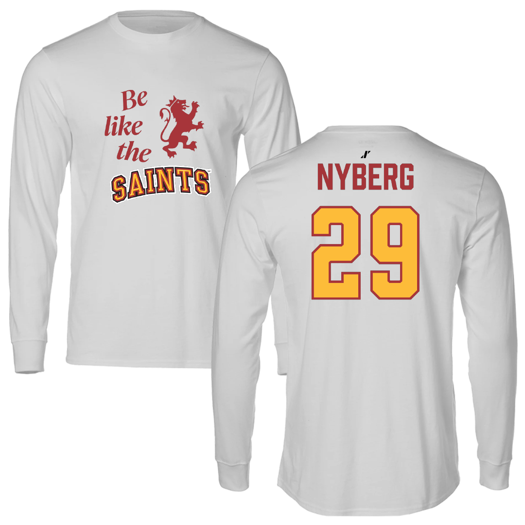 Flagler College Lacrosse (M) Light Gray Be Like Us Long Sleeve - #29 Ben Nyberg